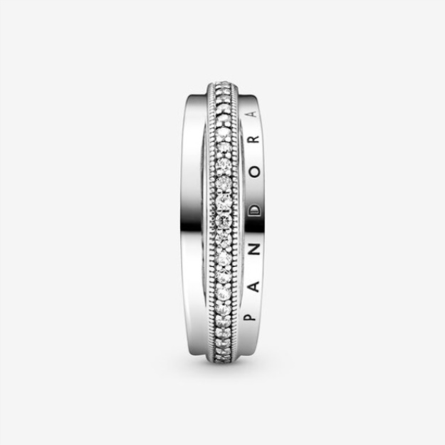 Triple Band Pave Ring Pandora