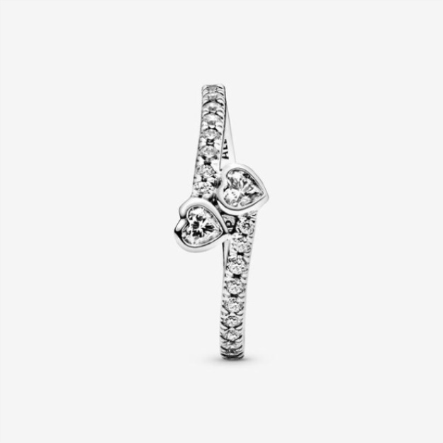Two Sparkling Hearts Ring Pandora
