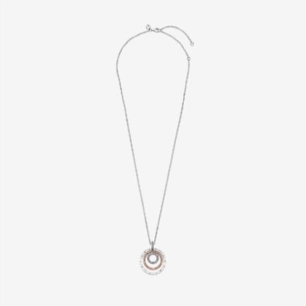 Two-Tone Circles Pendant Necklace Pandora CA