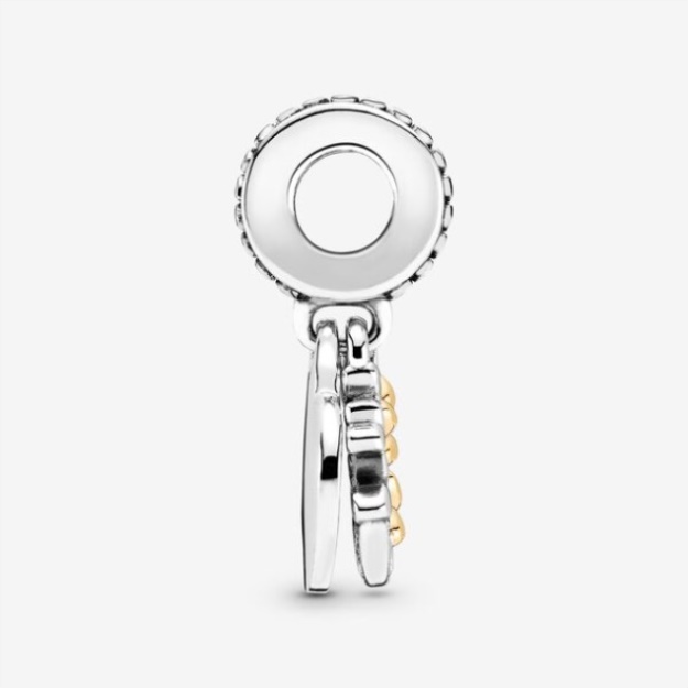 Two-Tone Family Tree Heart Dangle Charm Pandora