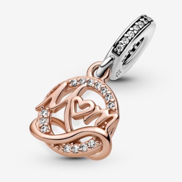 Two-Tone Mom Dangle Charm Pandora