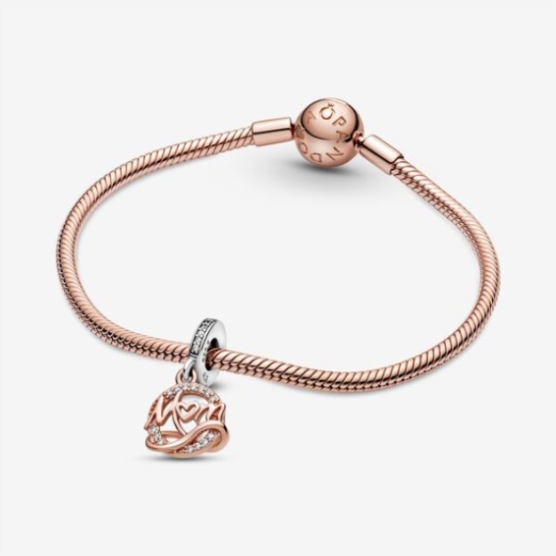 Two-Tone Mom Dangle Charm Pandora
