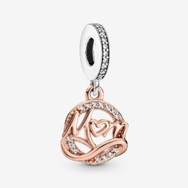 Two-Tone Mum Dangle Charms Pandora