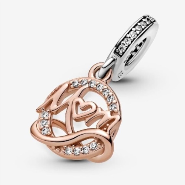 Two-Tone Mum Dangle Charms Pandora