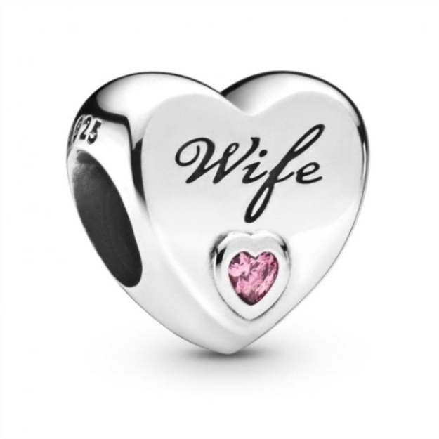 Wife Love Heart Charms Pandora