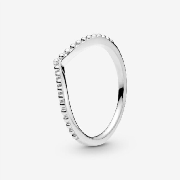 Wishbone Beaded Pandora Ring