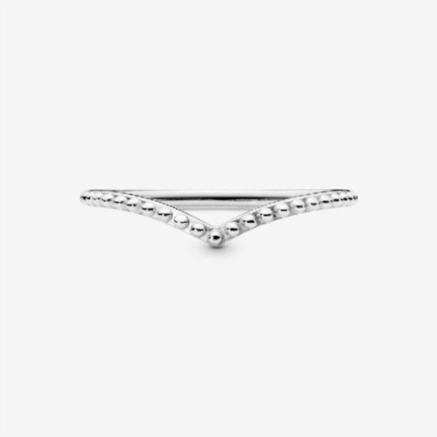 Wishbone Beaded Pandora Ring