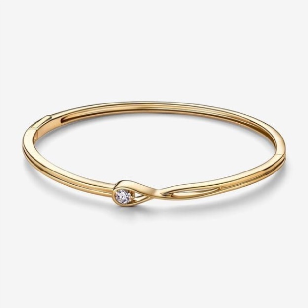Pandora Brilliance Lab-Created 0.25 Ct Tw Diamond Bangle Gold