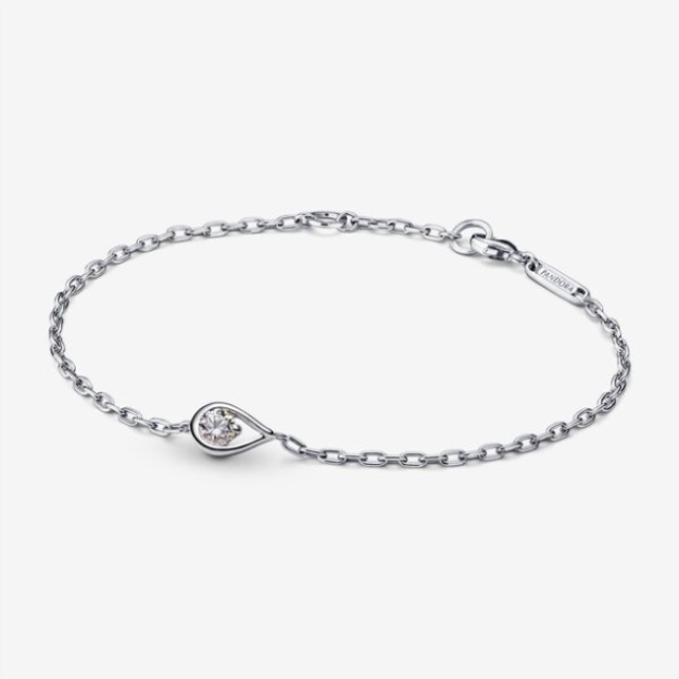 Pandora Brilliance Lab-Created 0.25 Ct Tw Diamond Chain Bracelet