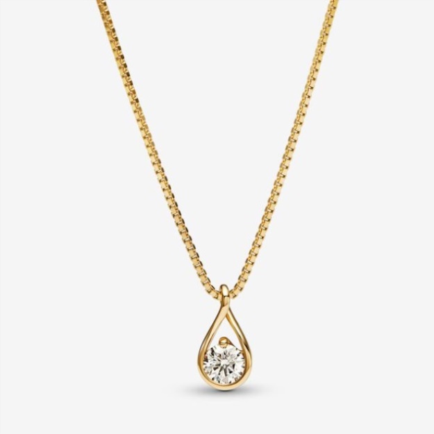 Pandora Brilliance Lab-Created 0.50 Ct Tw Diamond Pendant Necklace Gold