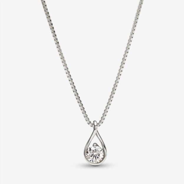 Pandora Brilliance Lab-Created 0.50 Ct Tw Diamond Pendant Necklace White Gold