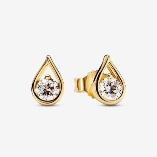 Pandora Brilliance Lab-Created 0.50 Ct Tw Diamond Stud Earrings Gold