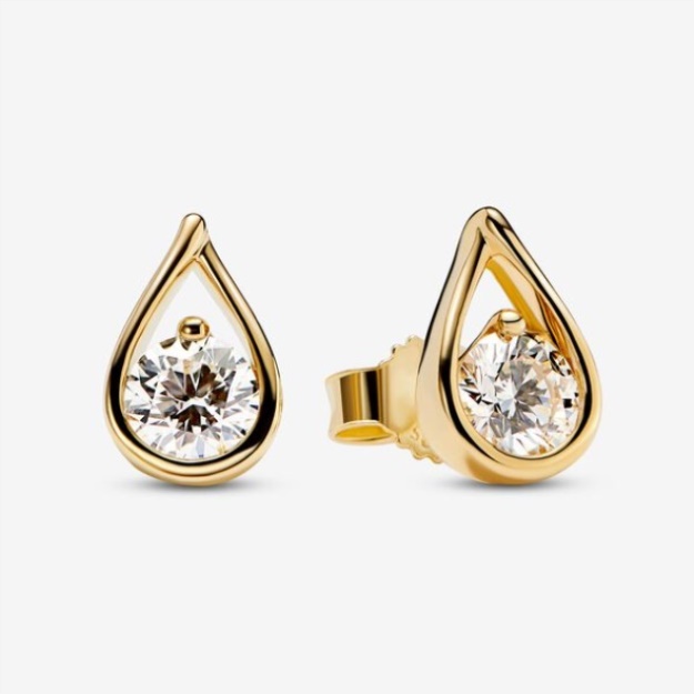 Pandora Brilliance Lab-Created 1.00 Ct Tw Diamond Stud Earrings Gold
