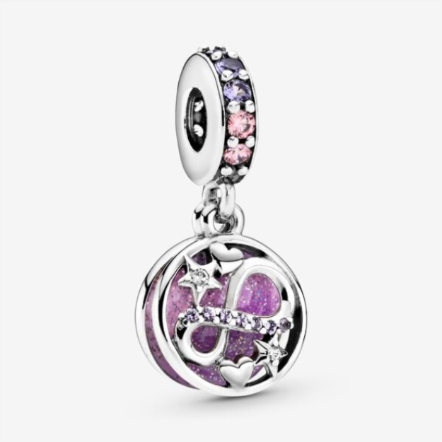 Glittering Infinity Hearts Stars Dangle Charm Pandora
