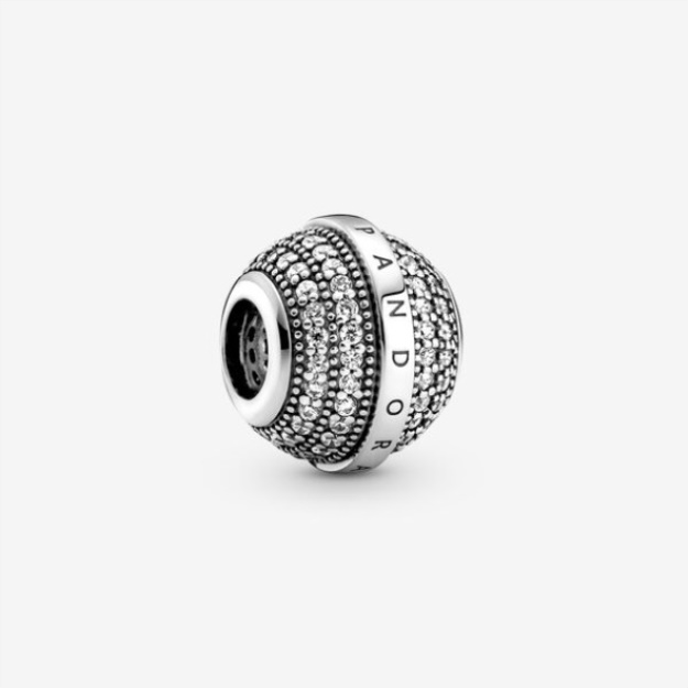 Pave Logo Charm Pandora