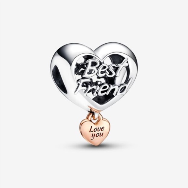 Love You Best Friend Heart Charm Pandora