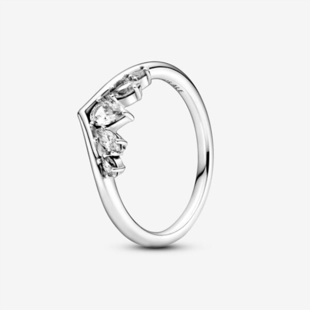 Sparkling Pear Marquise Wishbone Ring-Final Sale Pandora