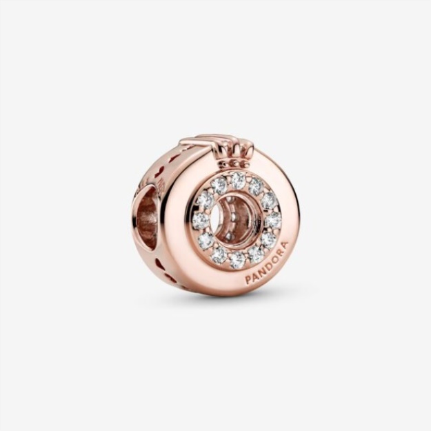 Open Center Pave Crown O Charm Pandora