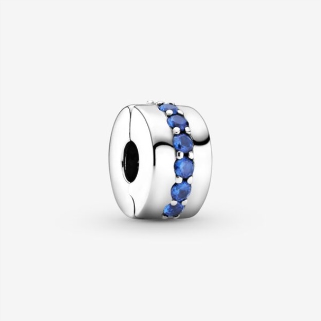 Blue Sparkle Clip Charm Pandora