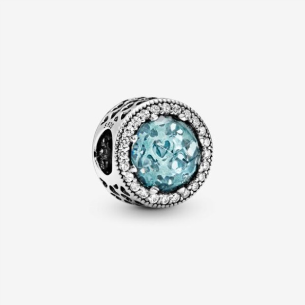 Sparkling Glacier Blue Charm Pandora