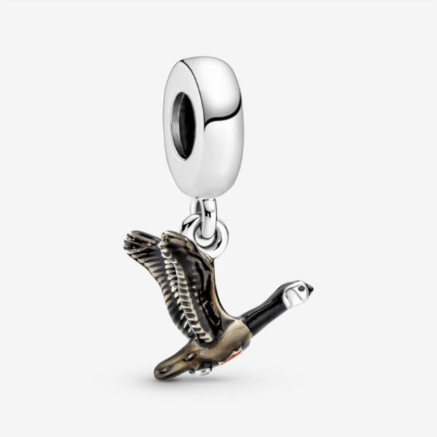 Canadian Goose Maple Leaf Dangle Charm Pandora