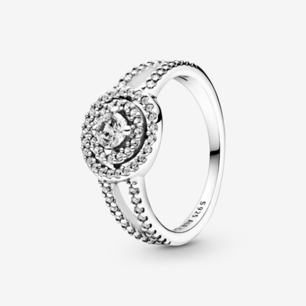 Sparkling Double Halo Ring Pandora