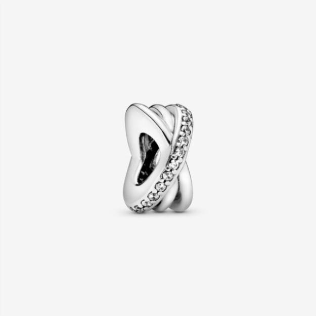 Sparkling And Polished Lines Spacer Charm Pandora