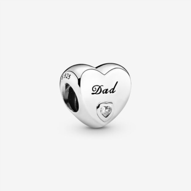 Dad Heart Charm Pandora