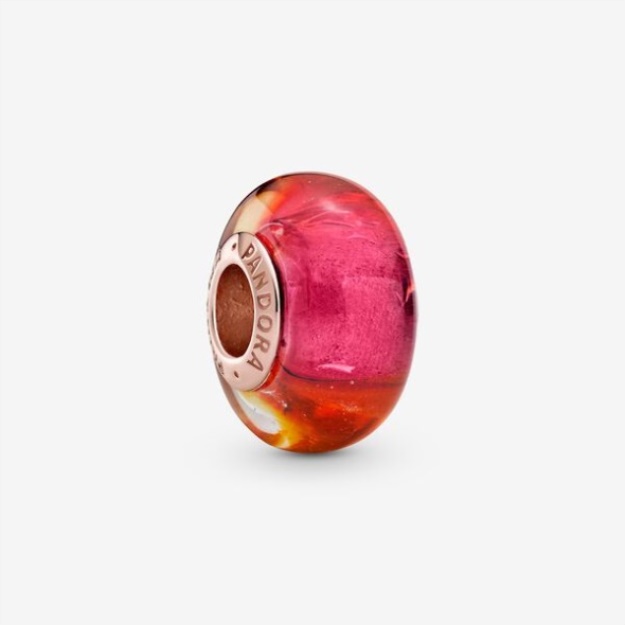Glittering Sunset Murano Glass Charm Pandora