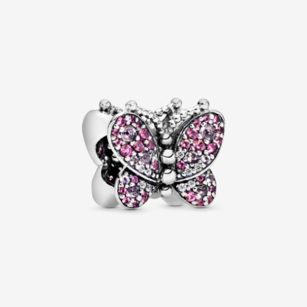 Pink Pave Butterfly Charm Pandora