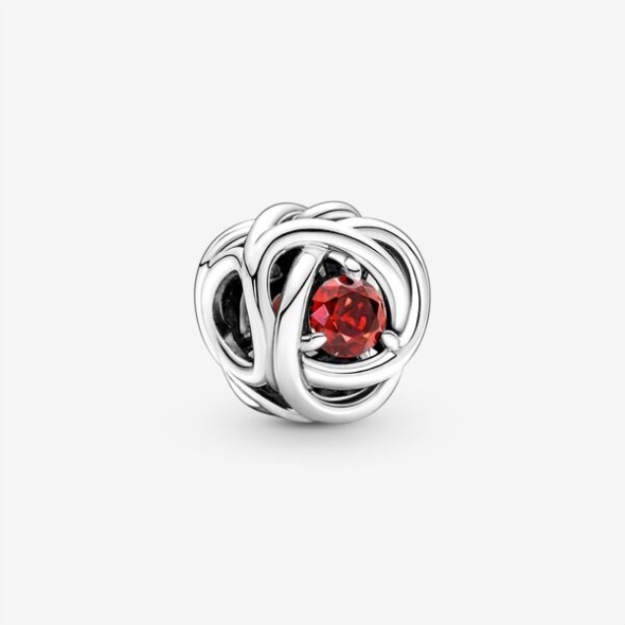 July True Red Eternity Circle Charm Pandora