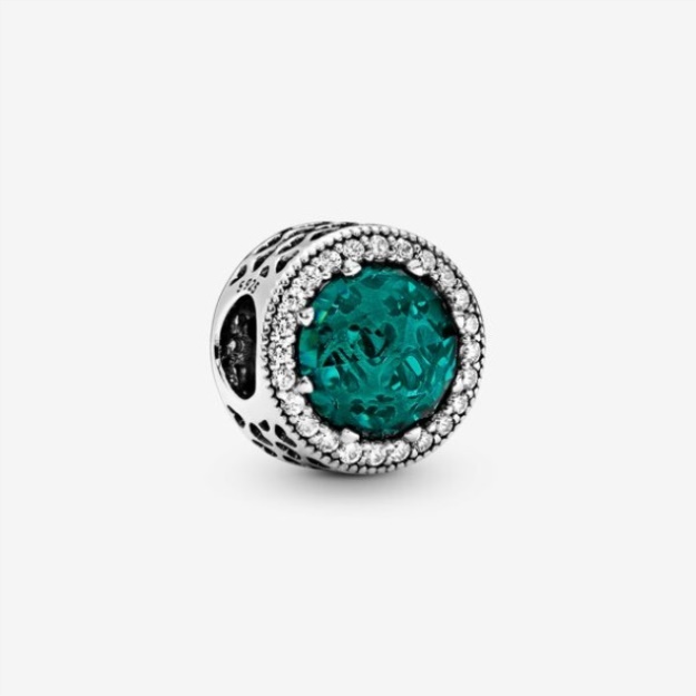 Sparkling Sea Green Charm Pandora