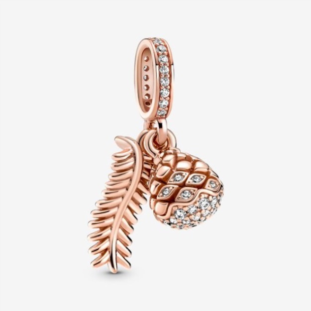 Sparkling Pine Cone Dangle Charm-Final Sale Pandora
