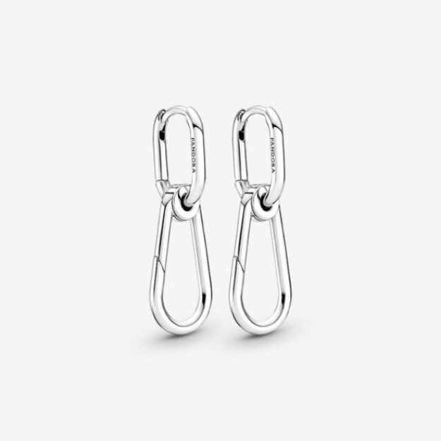 Pandora Me Hoop Link Earring Set