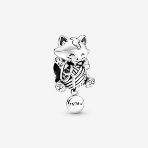 Kitten Yarn Ball Charm Pandora