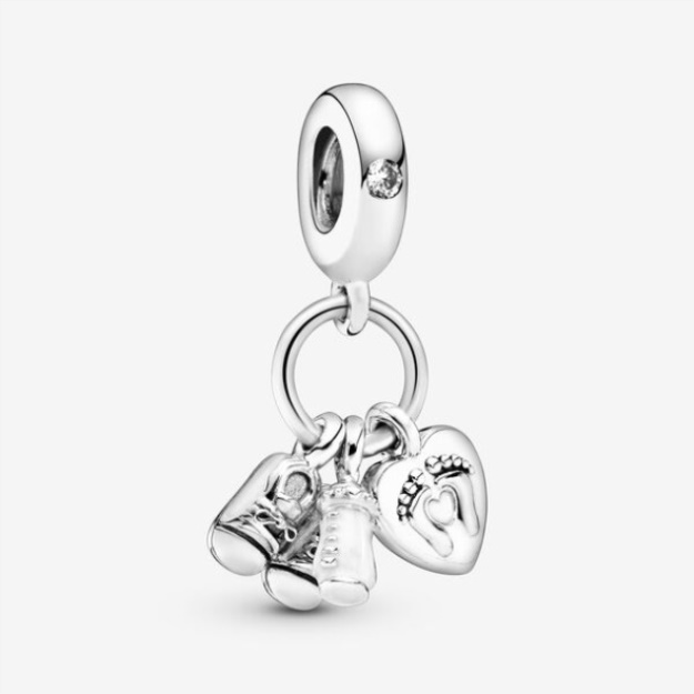 Baby Bottle And Shoes Dangle Charm Pandora