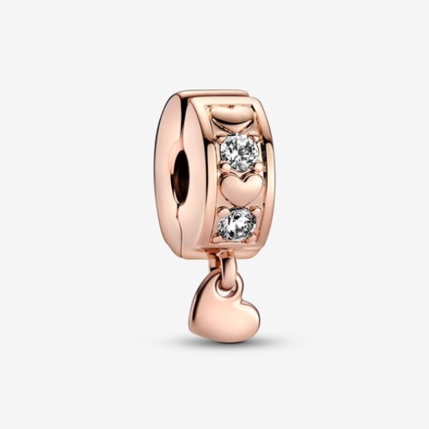 Infinite Hearts Sparkling Dangling Clip Charm Pandora