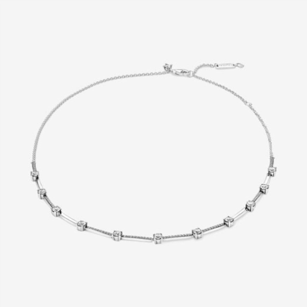 Sparkling Pave Collier Bars Necklace Pandora