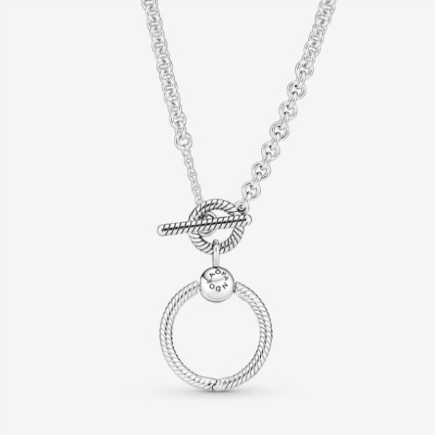 Pandora Moments O Pendant T-Bar Necklace