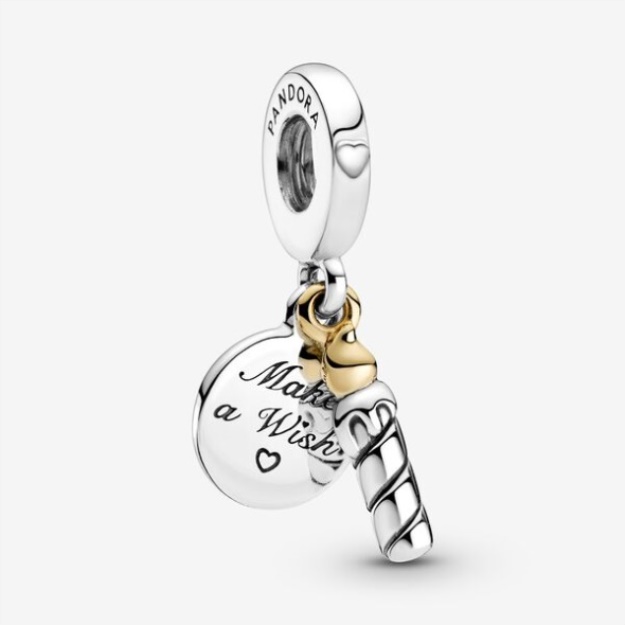 Two-Tone Birthday Candle Dangle Charm-Final Sale Pandora