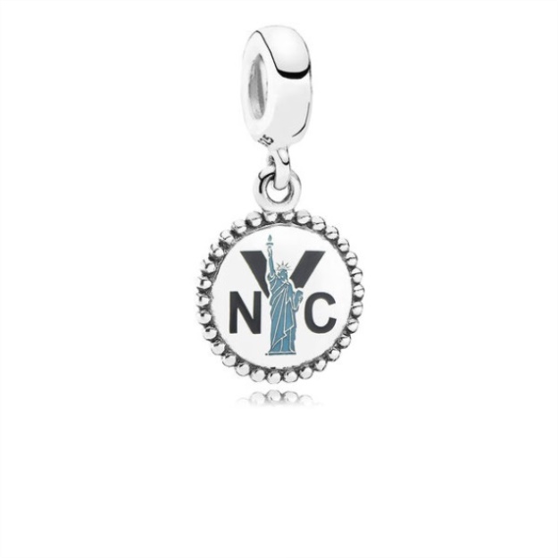 Statue Of Liberty Dangle Charm Mixed Enamel Pandora
