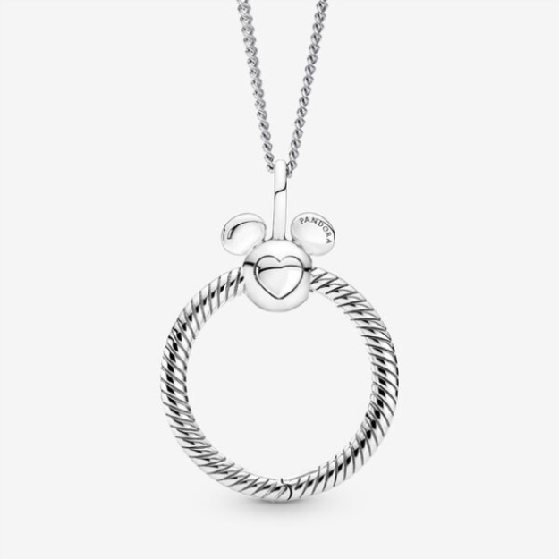 Disney Mickey Mouse O Pendant Necklace Set Pandora