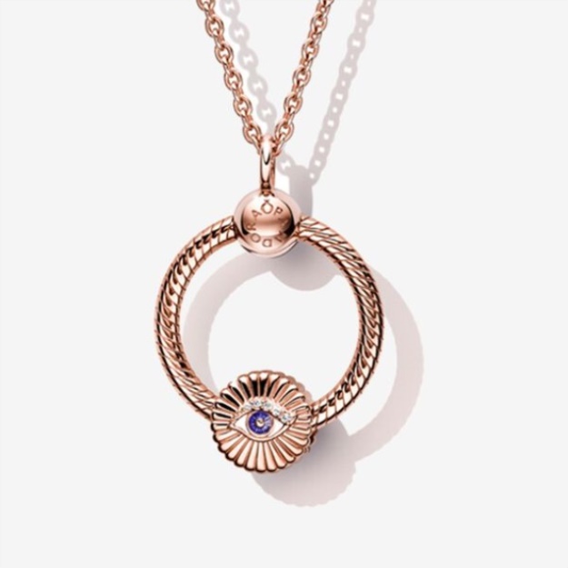 Sparkling All-Seeing Eye Charm Necklace Set Pandora