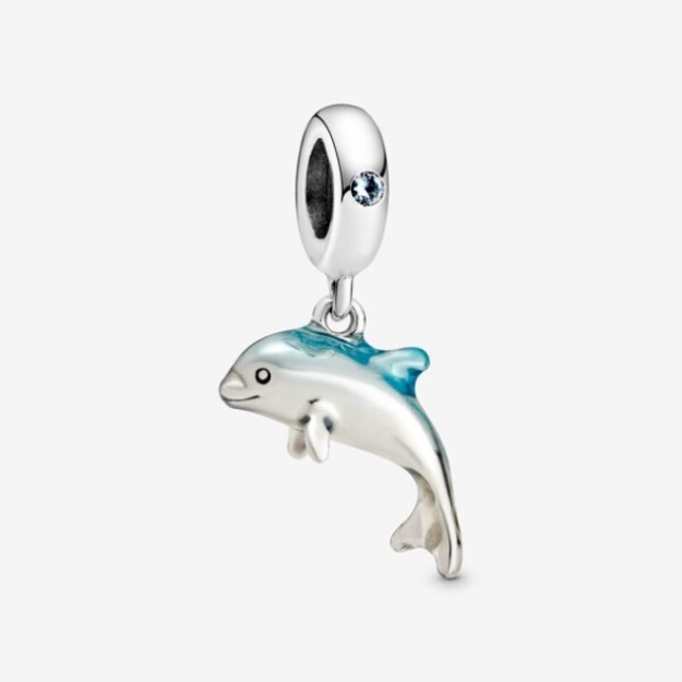 Shimmering Dolphin Dangle Charm Pandora