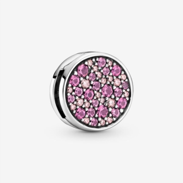Pink Pave Clip Charm Pandora