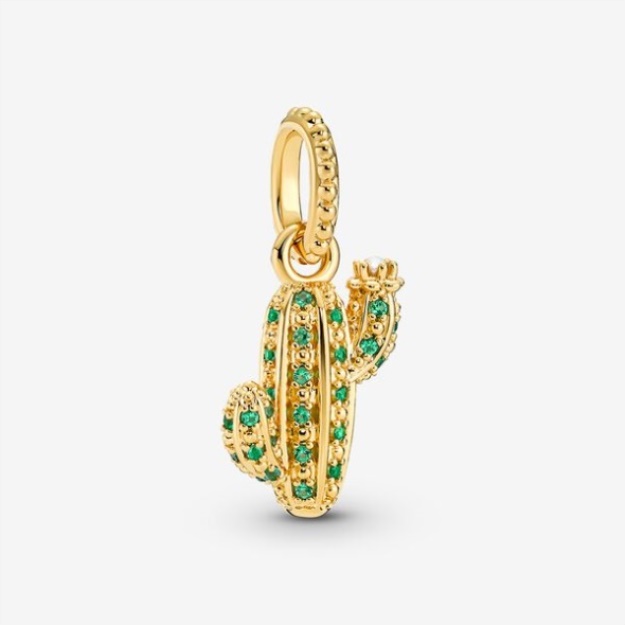 Sparkling Desert Cactus Pendant Pandora