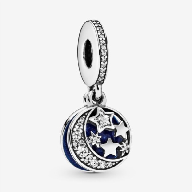 Moon Blue Sky Dangle Charm Pandora