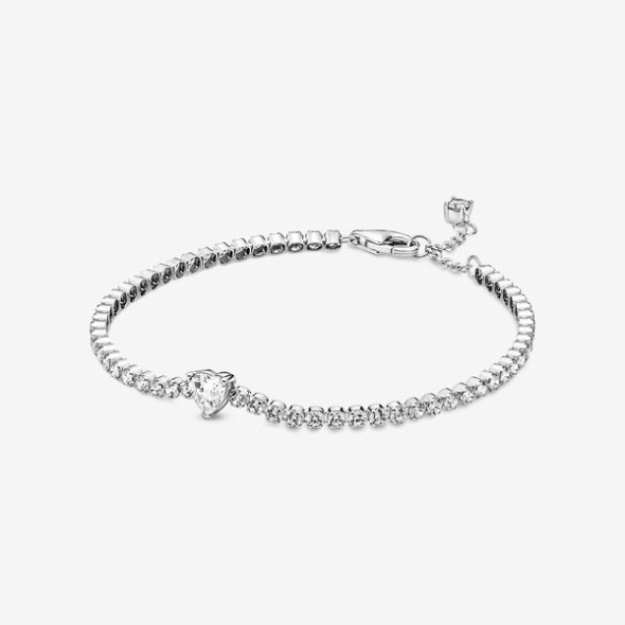 Sparkling Heart Tennis Bracelet Pandora