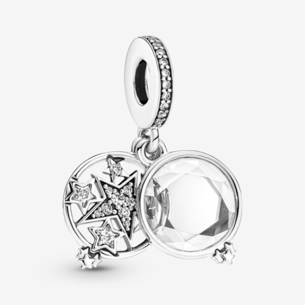 Magnified Star Double Dangle Charm-Final Sale Pandora