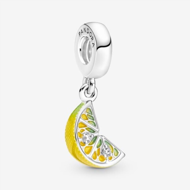 Lemon Slice Sparkling Fruit Dangle Charm Pandora